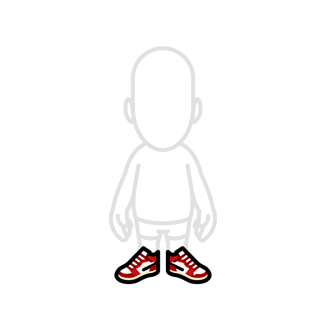 Basketball red air shoes