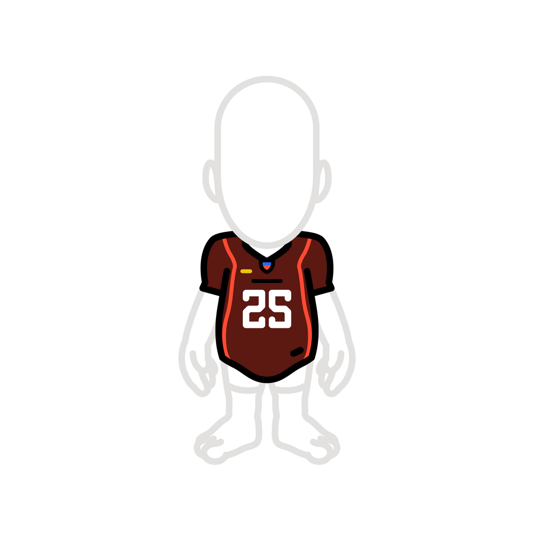 Burgundy football jersey