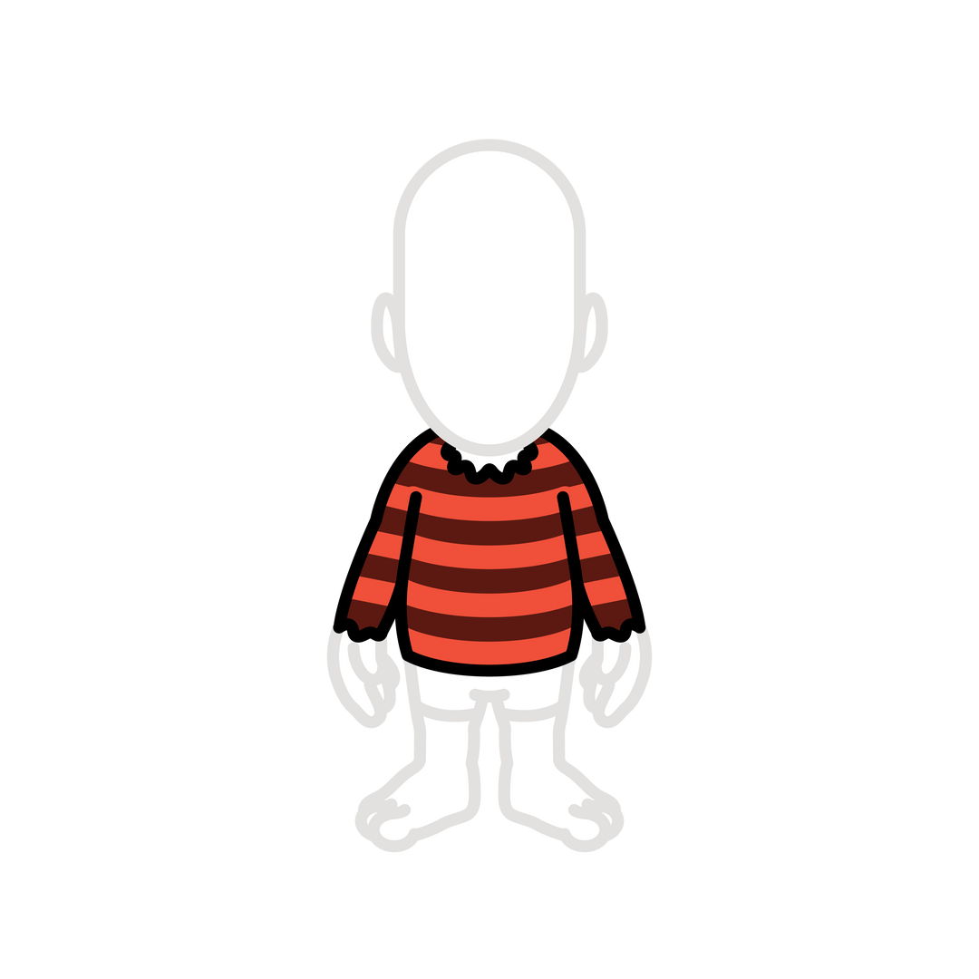 Freddy red stripes torn sweater