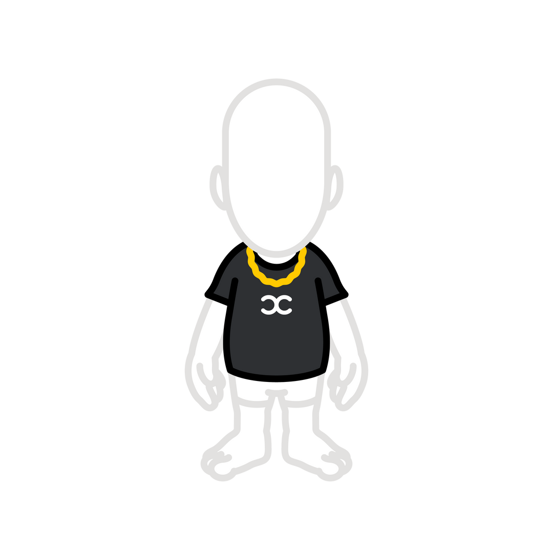 Black Candle t-shirt with chain