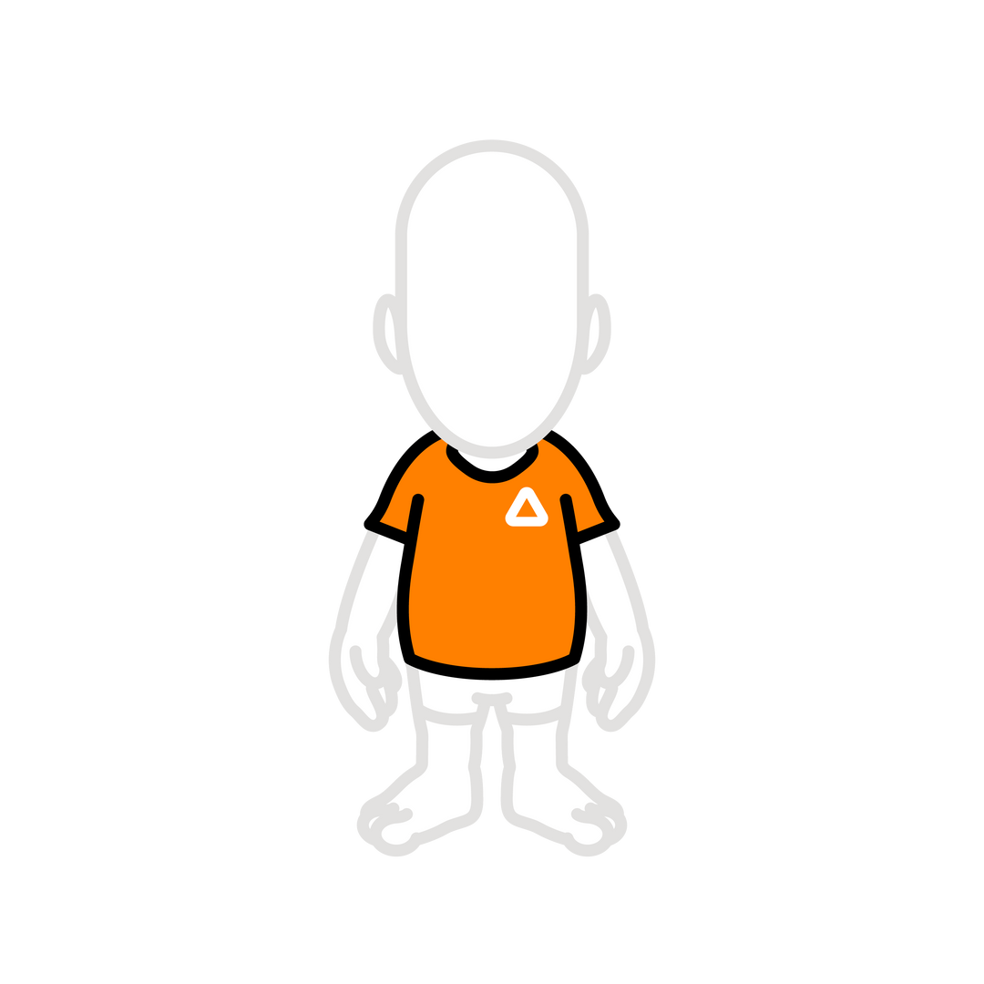 Orange triangle tshirt