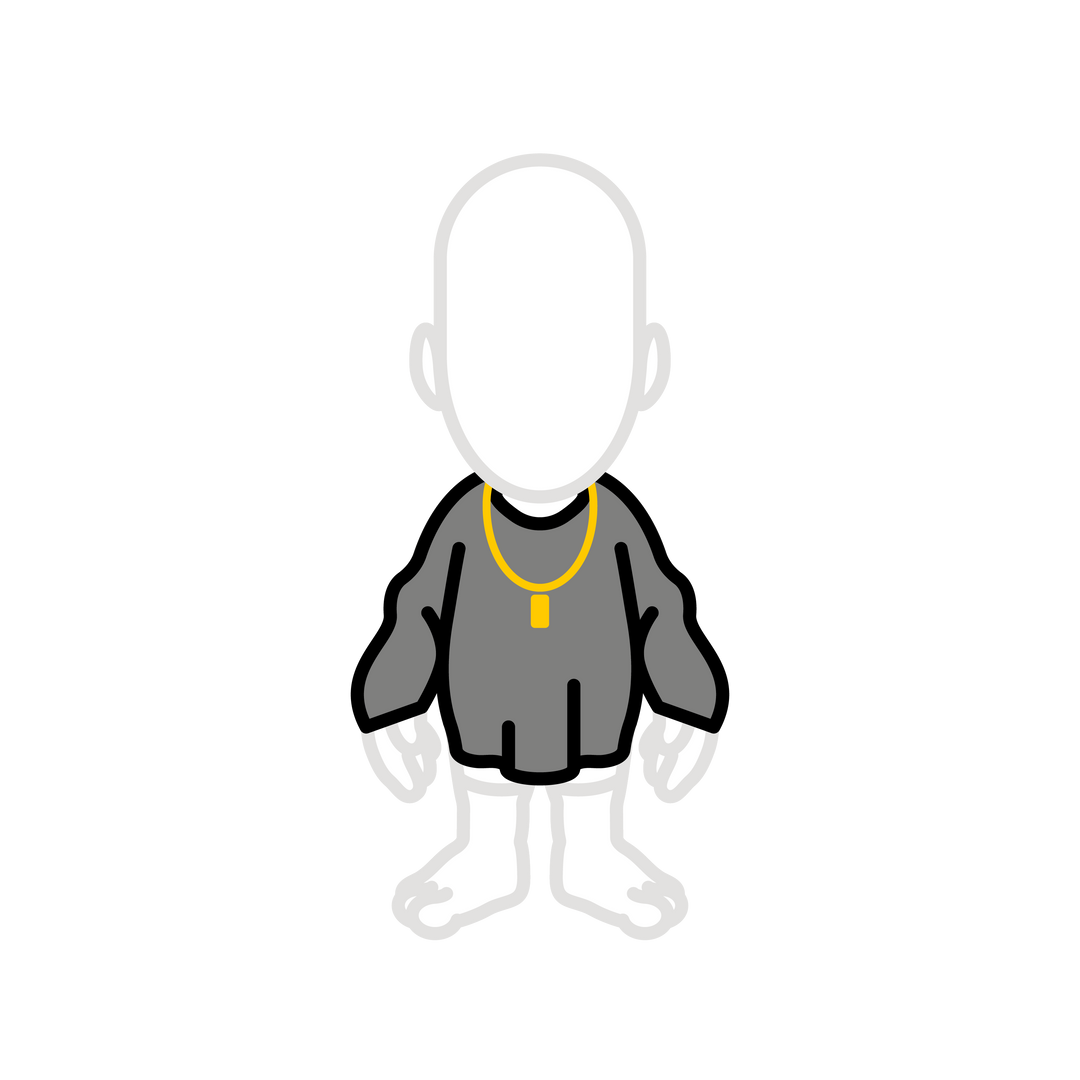 Grey oversized sweater with chain