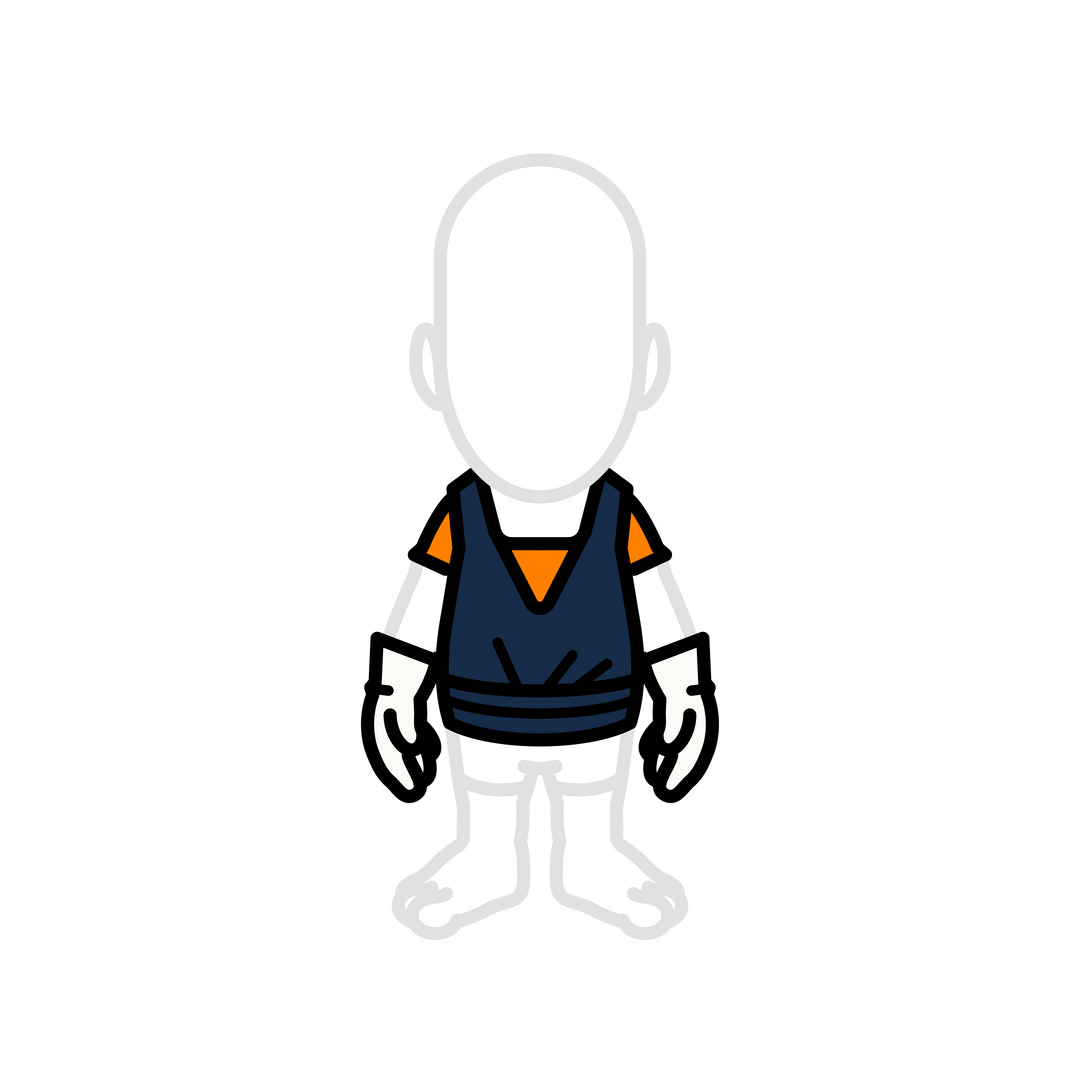 Dark blue and orange Vegeti training costume