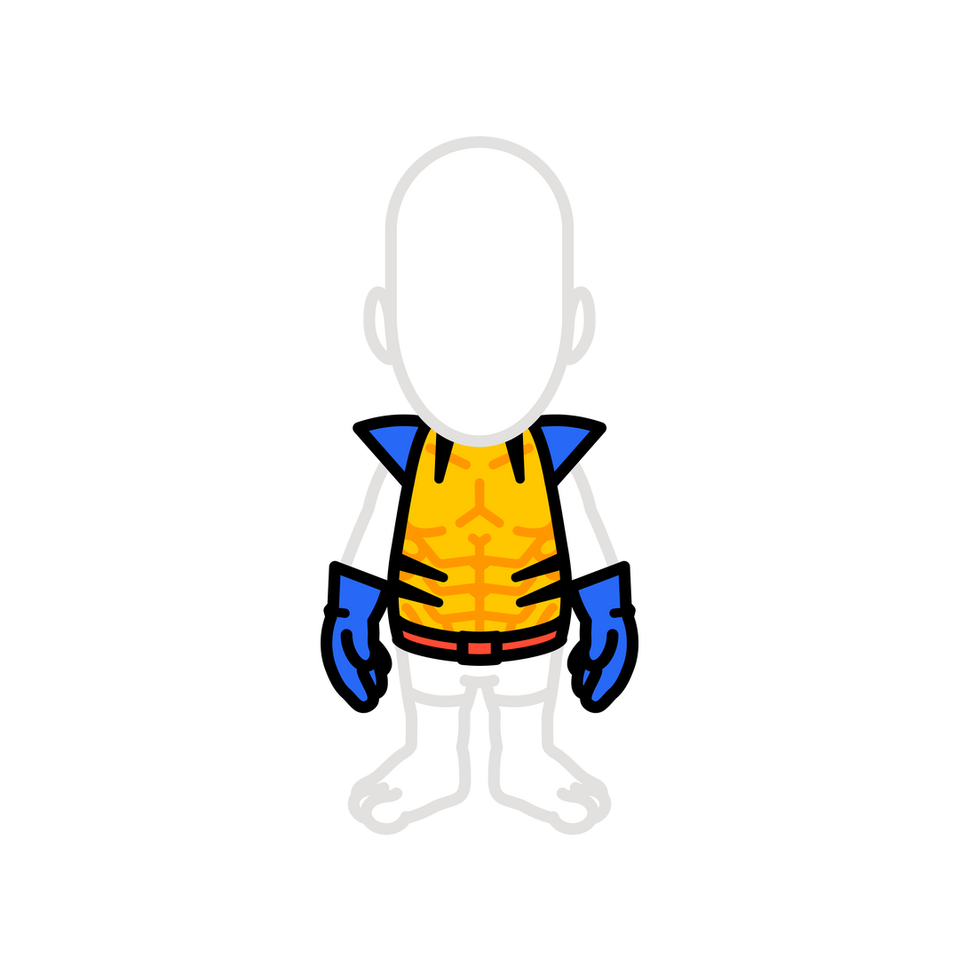 Yellow mutant superhero costume