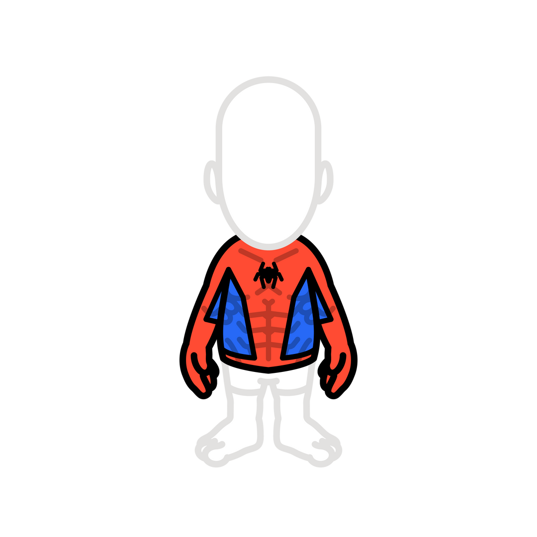 Web Crawler superhero hoodie with gloves