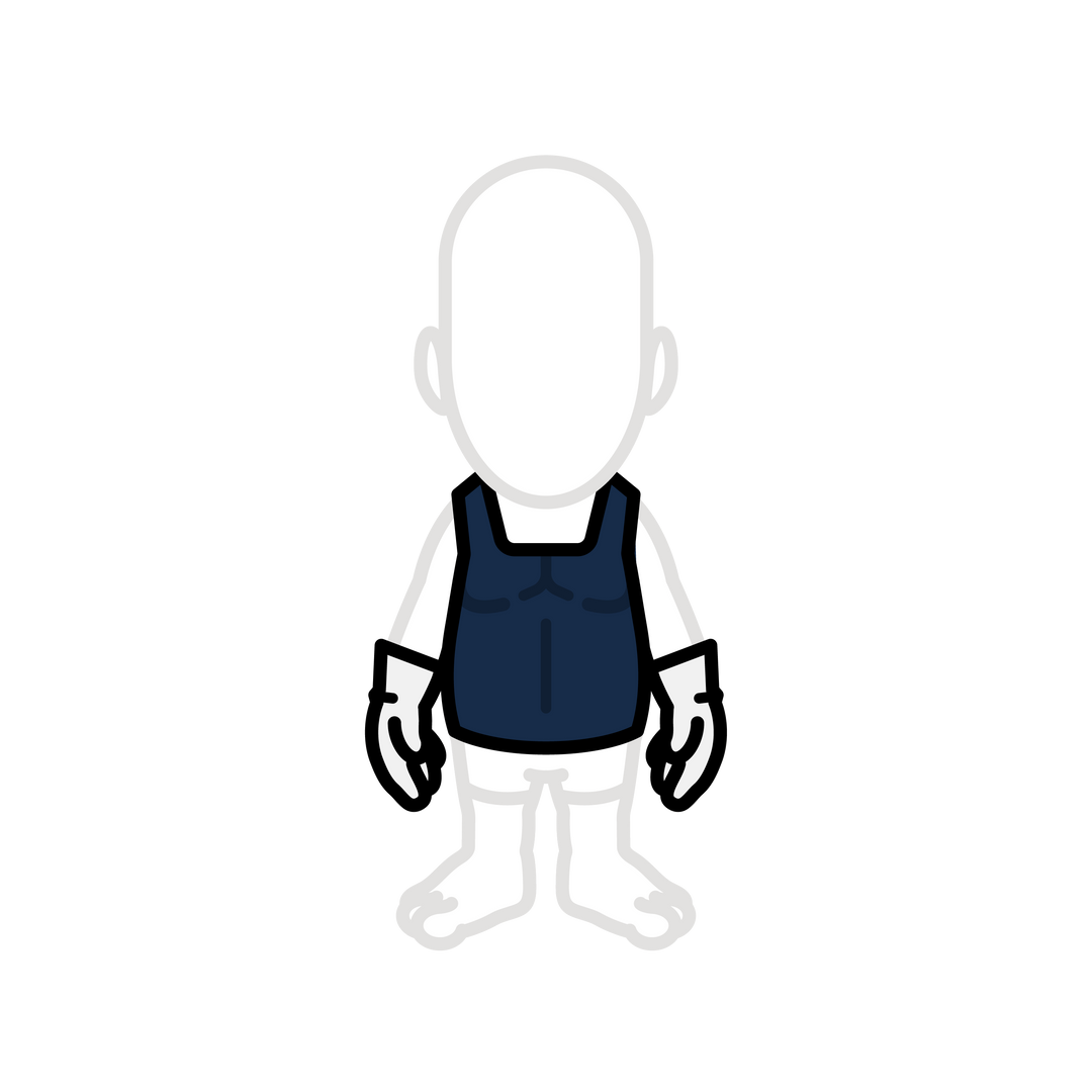 Vege top training costume with gloves