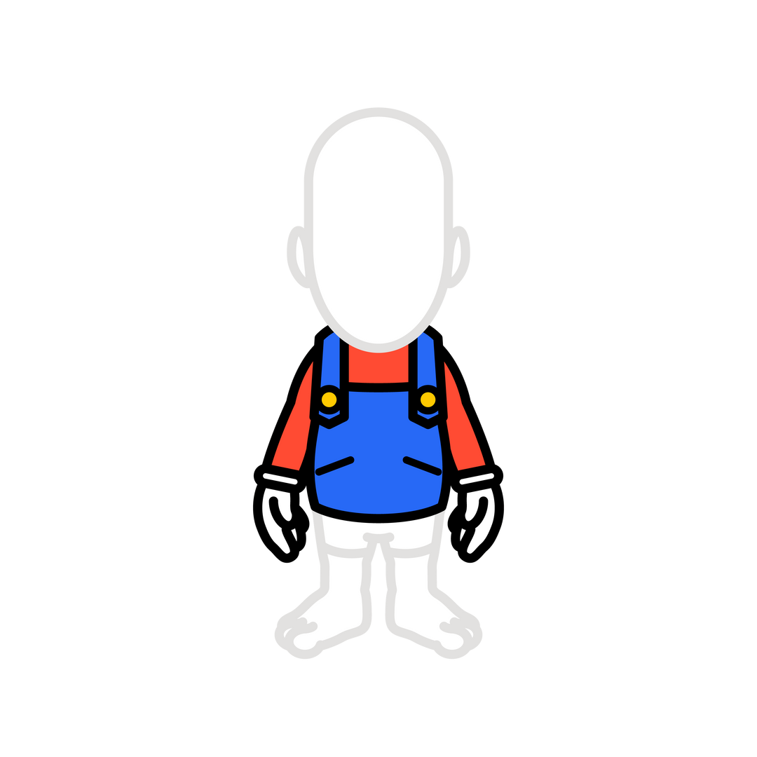 Plumber's red and blue top costume
