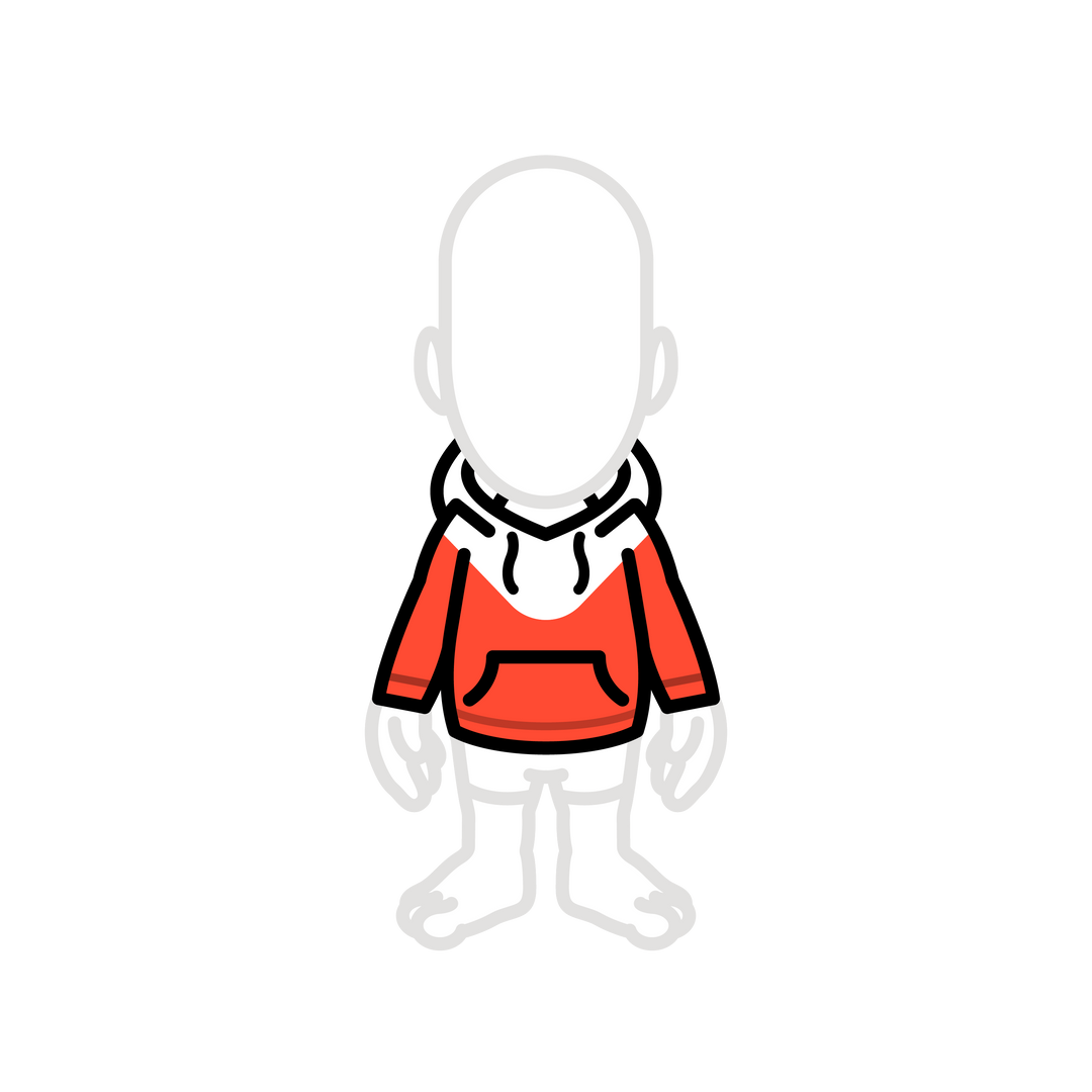 White and red hoodie