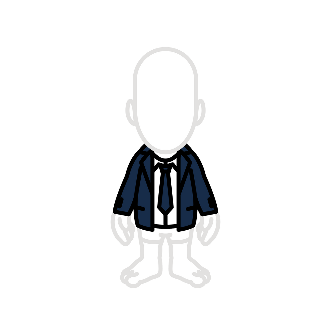 Blue jacket with tie and shirt