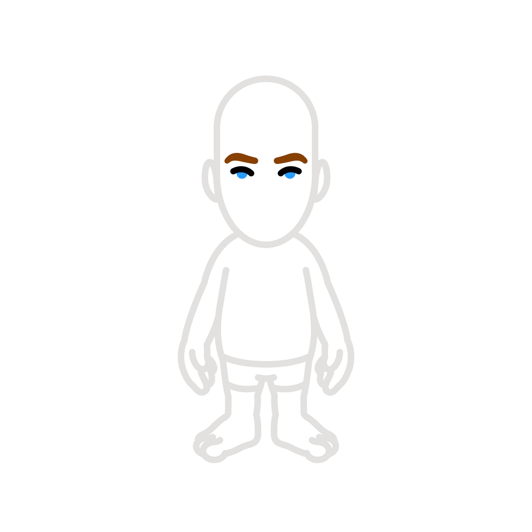 Blue eyes brown eyebrows