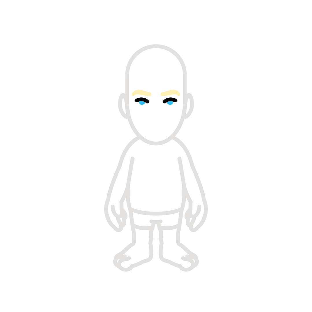 Blue eyes blond eyebrows