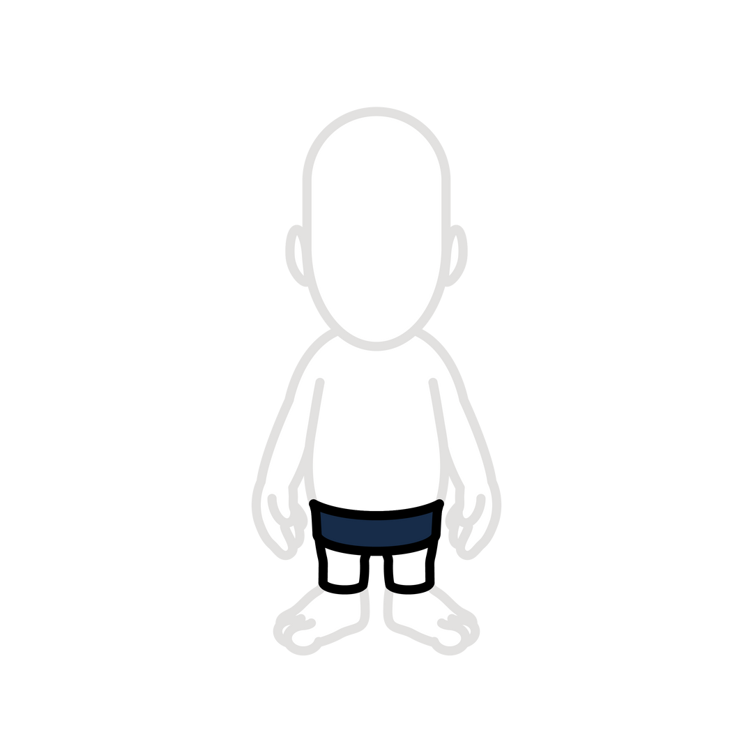 Navy skirt with white leggings